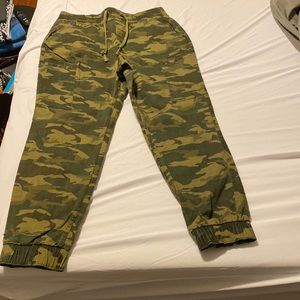 Ultra high rise camp joggers